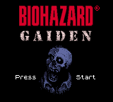 Biohazard Gaiden title screen for GameBoy Color